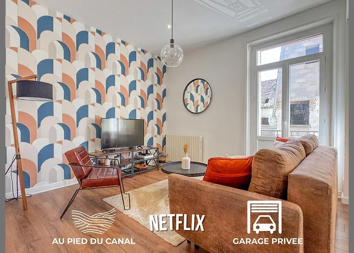 Le Canal,Hyper Centre, Cosy, Fibre, Parking Privee, 1 A 4 Pers